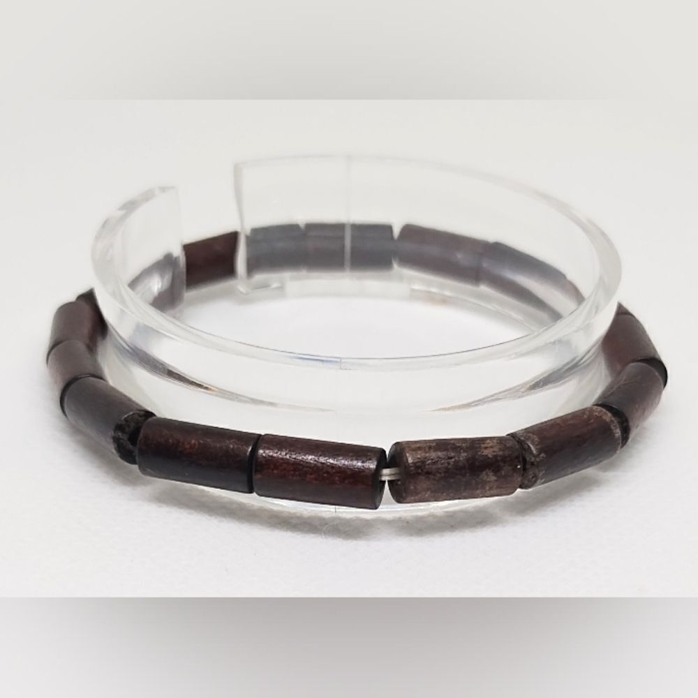 Men's‎ bracelet beaded beads brown new e38